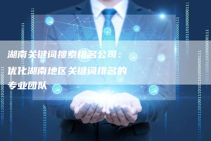 湖南关键词搜索排名公司：优化湖南地区关键词排名的专业团队