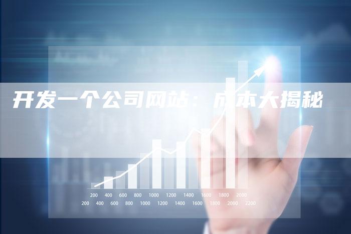 开发一个公司网站：成本大揭秘-夫唯发布外链网