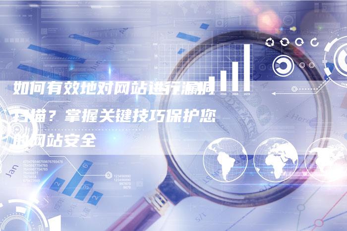如何有效地对网站进行漏洞扫描？掌握关键技巧保护您的网站安全-夫唯发布外链网
