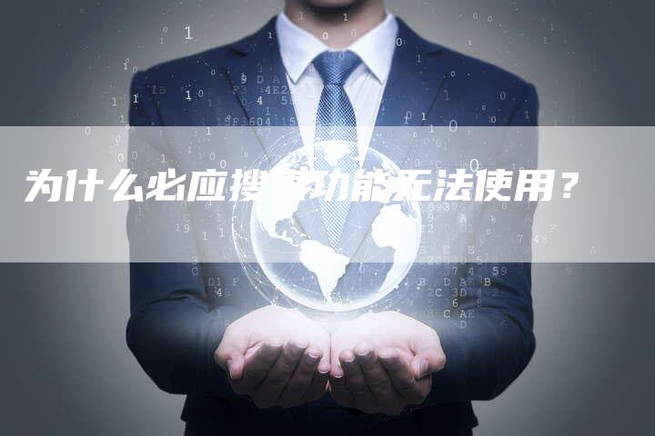 为什么必应搜索功能无法使用？