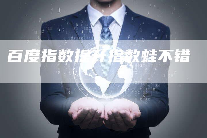 百度指数提升指数蛙不错