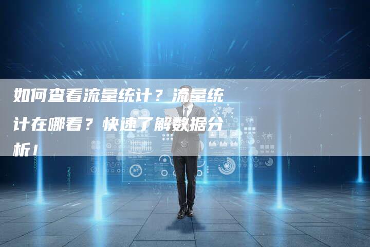 如何查看流量统计？流量统计在哪看？快速了解数据分析！