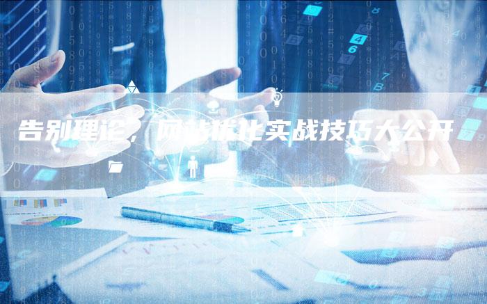 告别理论,网站优化实战技巧大公开