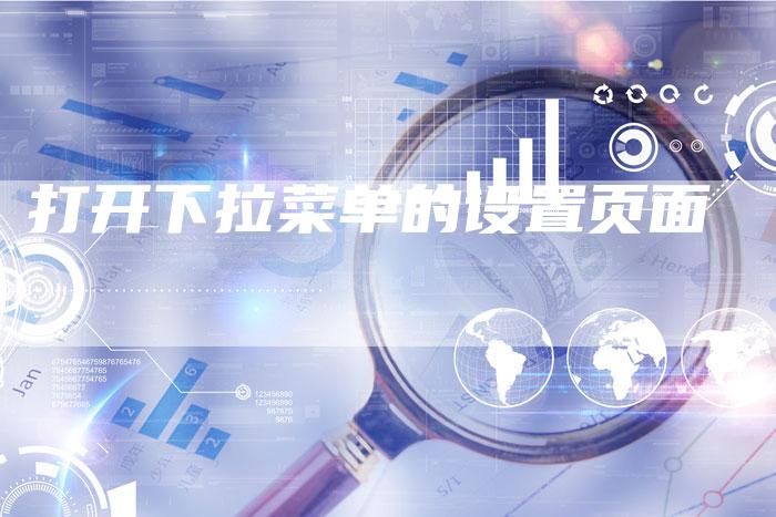 打开下拉菜单的设置页面-夫唯发布外链网