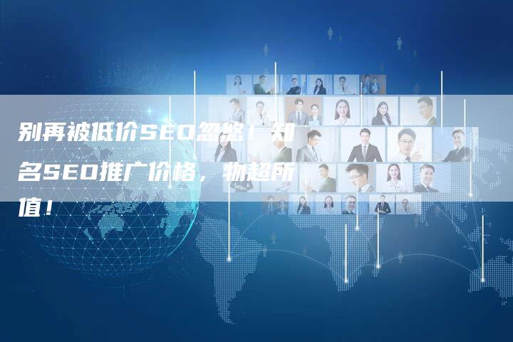 别再被低价SEO忽悠！知名SEO推广价格，物超所值！
