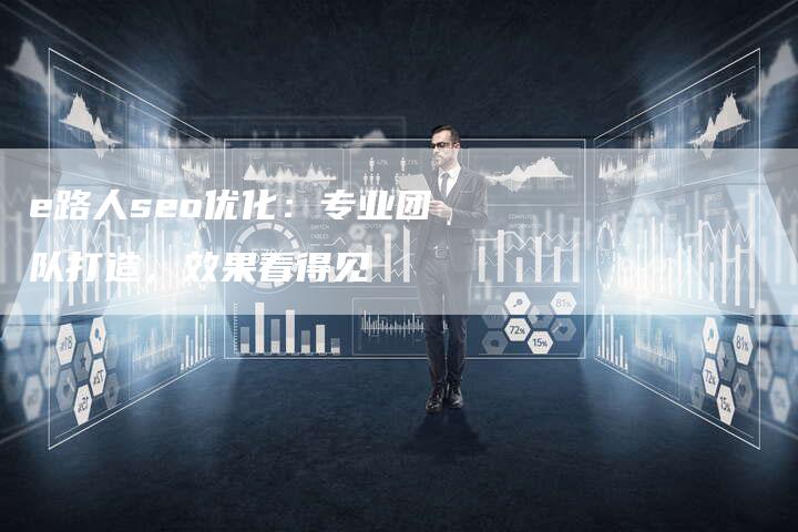 e路人seo优化：专业团队打造，效果看得见