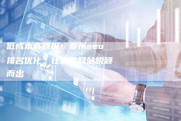低成本高回报！泰州seo排名优化，让您的网站脱颖而出-夫唯发布外链网