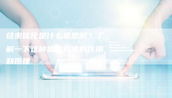 结束优化是什么意思啊？了解一下这种优化方法的作用和原理-夫唯发布外链网